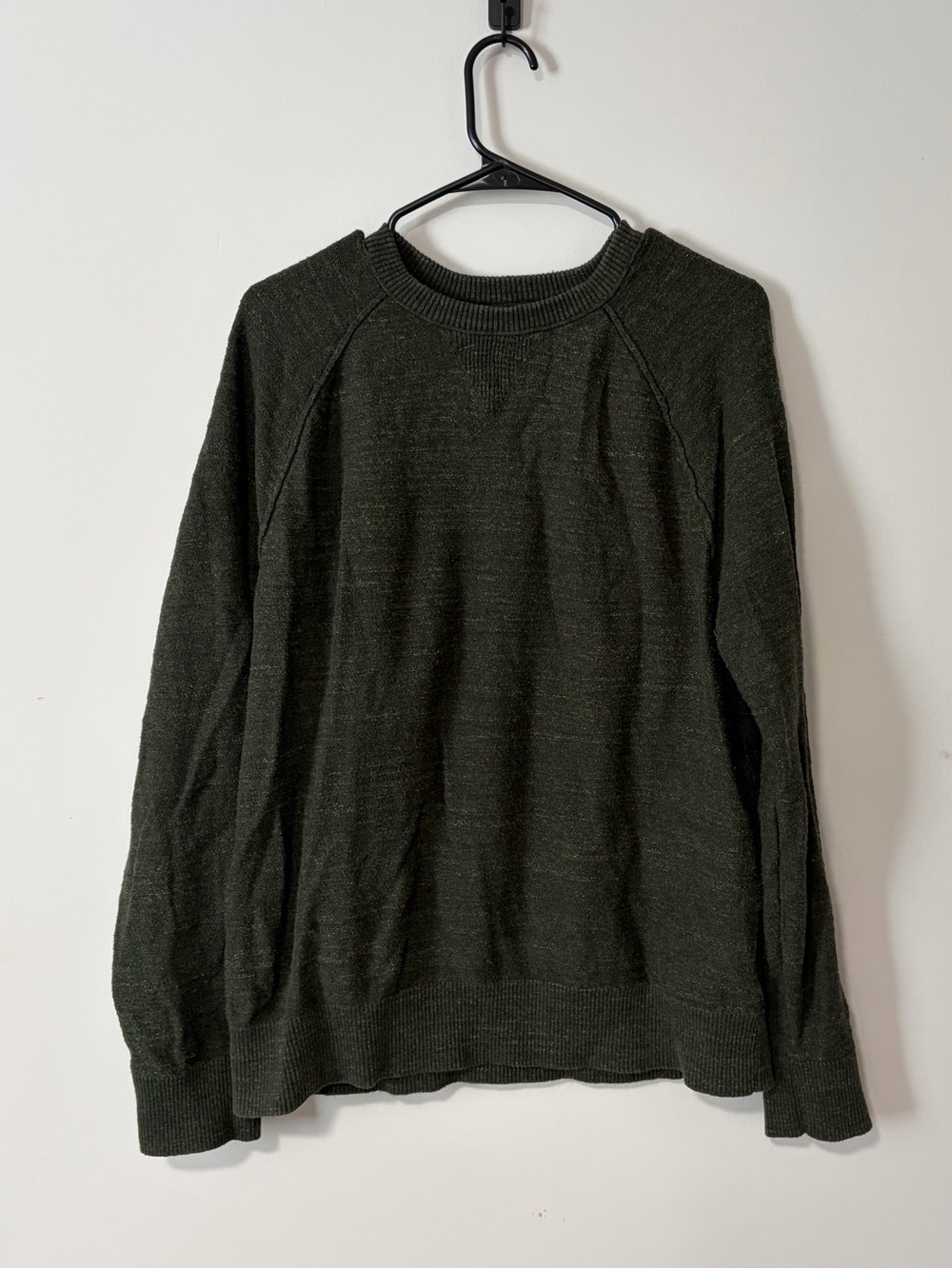 Men's Dark Green Crewneck Sweater 100% cotton from Gap